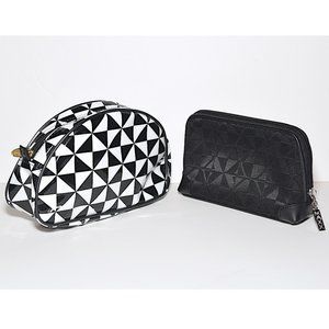 Unused Lancome Vintage + Maxx Geometric-Pattern Bags